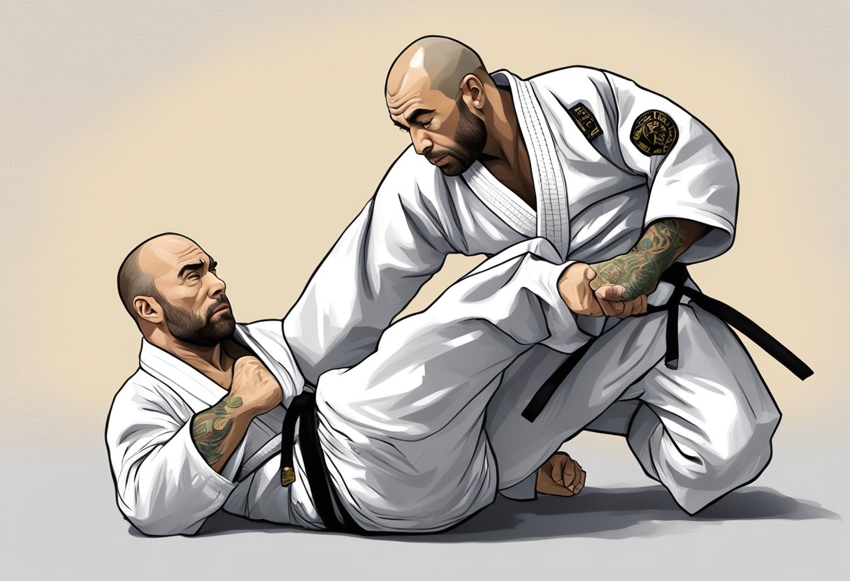 Joe Rogan demonstrating judo techniques