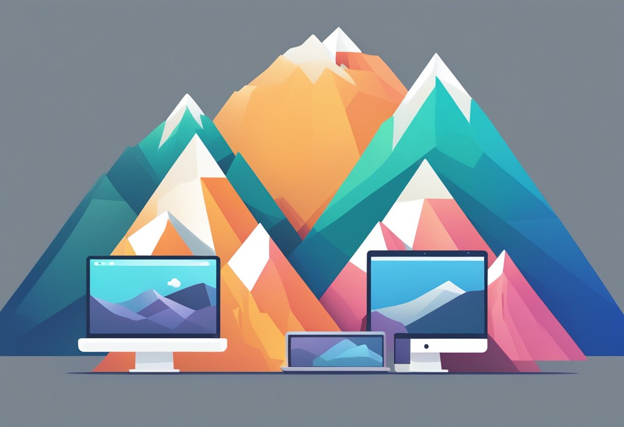 Two tech companies stand side by side, each with its own unique logo and branding. The SiteGround logo features a mountain peak, while the WP Engine logo showcases a sleek, modern design