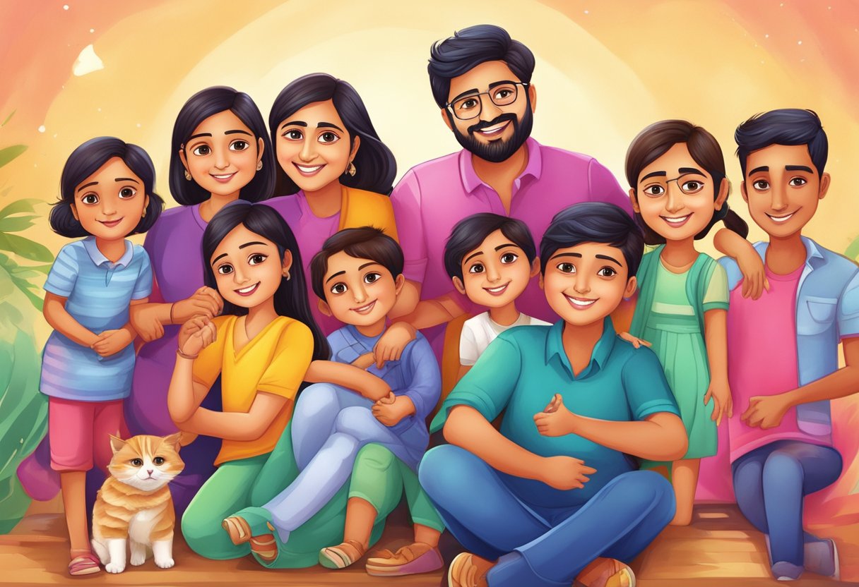 Rashami Desai's age, relationships, and family background depicted in a vibrant and lively illustration