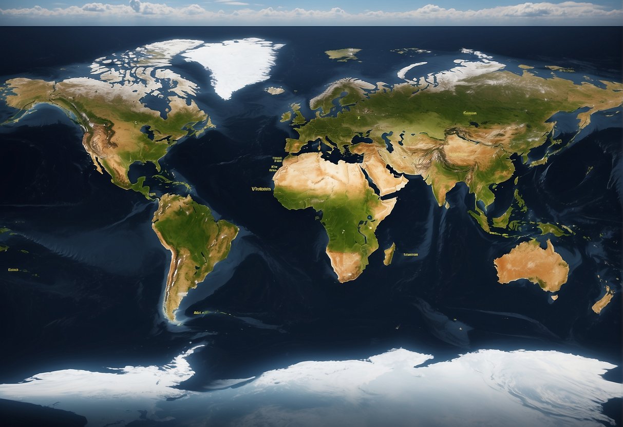 A world map with highlighted countries offering visa-free access for overseas Pakistanis