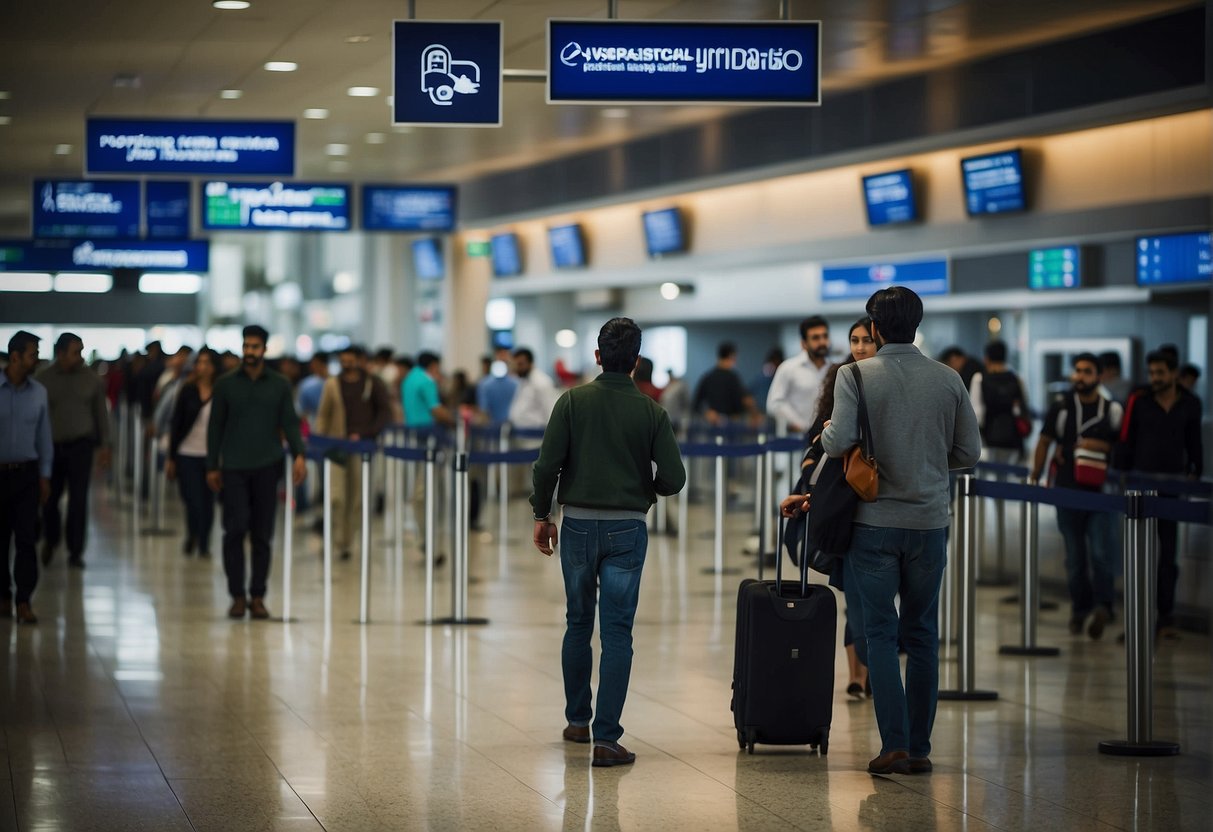 Overseas Pakistanis navigate through airport security, facing visa restrictions and limitations on their journey back home