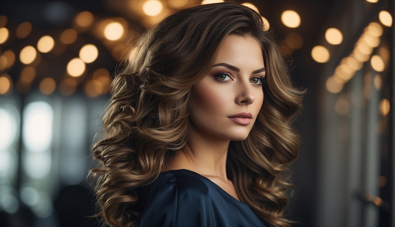 Thick hair styled in modern trends, with volume and texture