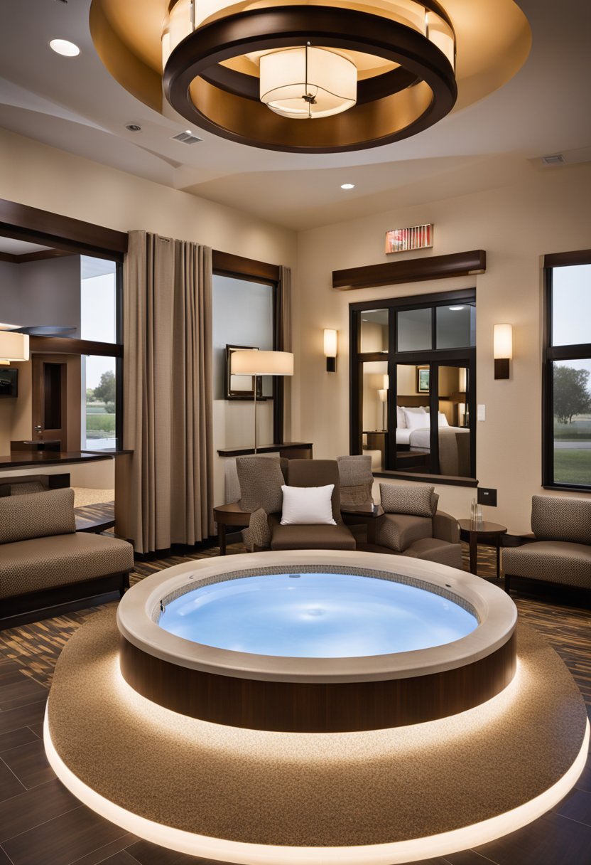 The Hampton Inn & Suites Waco-South hotel features luxurious Jacuzzi suites, perfect for a relaxing getaway in Waco