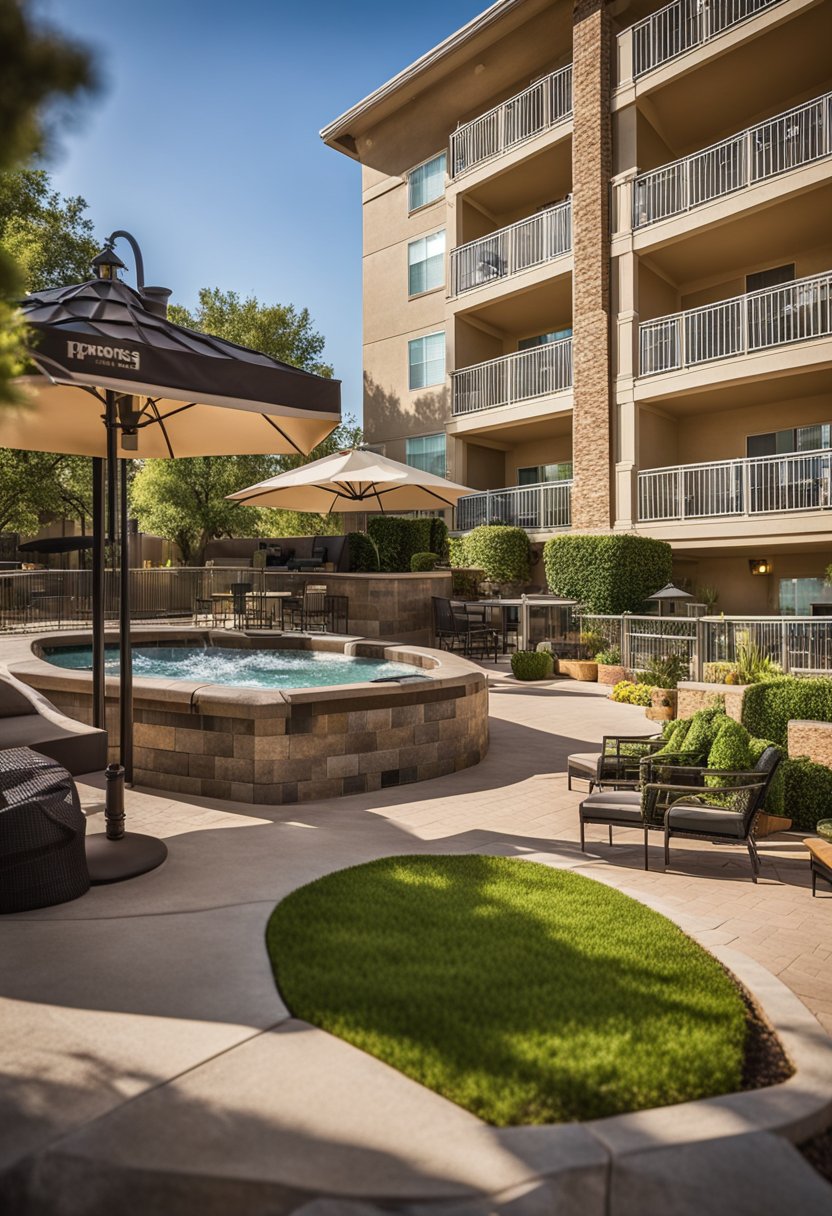 The Courtyard by Marriott Waco, Knights Inn Franklin Ave Waco, and TownePlace Suites by Marriott Waco South are three hotels with Jacuzzi suites in Waco