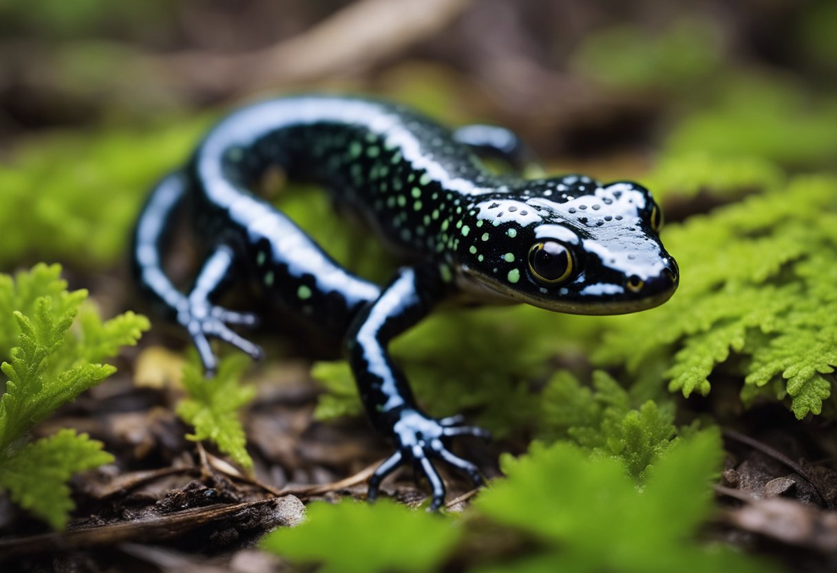 Poison salamanders inhabit damp, wooded areas in North America. They can be found in the eastern United States, from New York to Florida