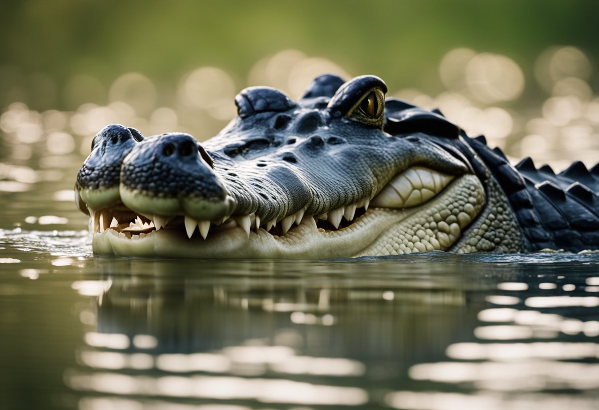 Crocs ambush prey in water, using stealth and speed. Alligators lurk near shore, relying on patience and power to catch their meals