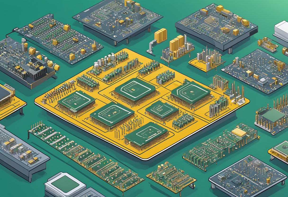 An array of electronic components being assembled on a PCB in a Chennai factory