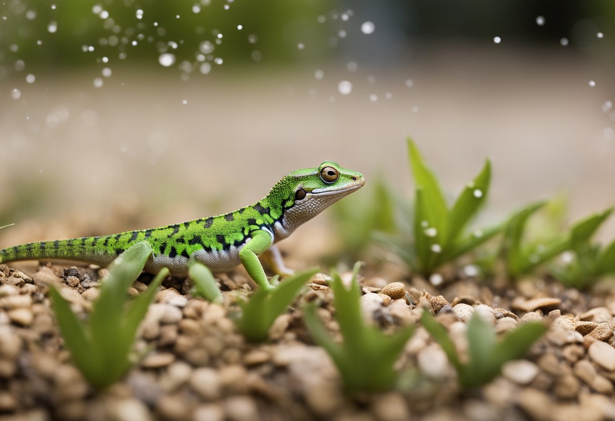 Geckos fleeing from spray and traps in a tidy, well-lit home