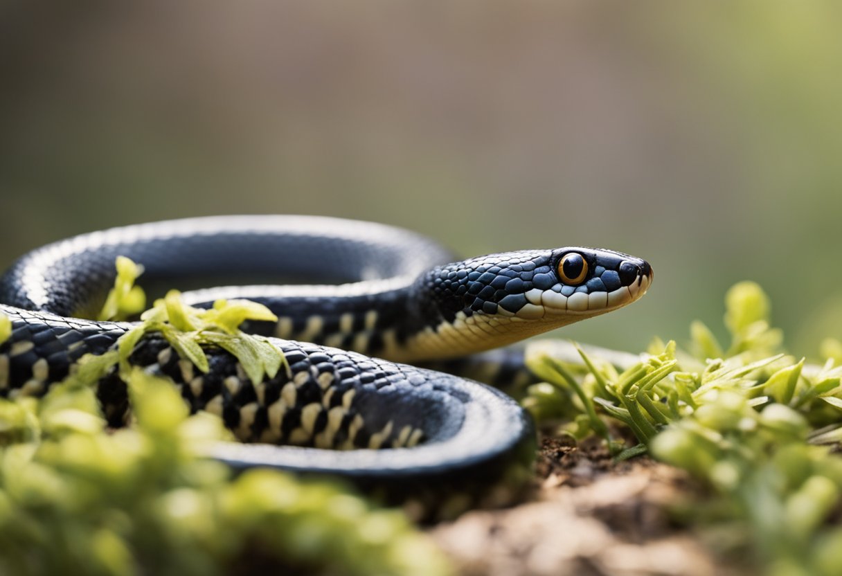 A ringneck snake bites a pet, causing pain and swelling