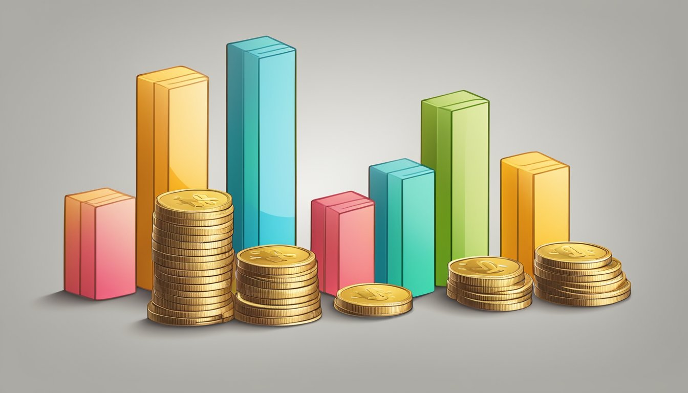 A stack of coins and a growing graph symbolize account growth and benefits