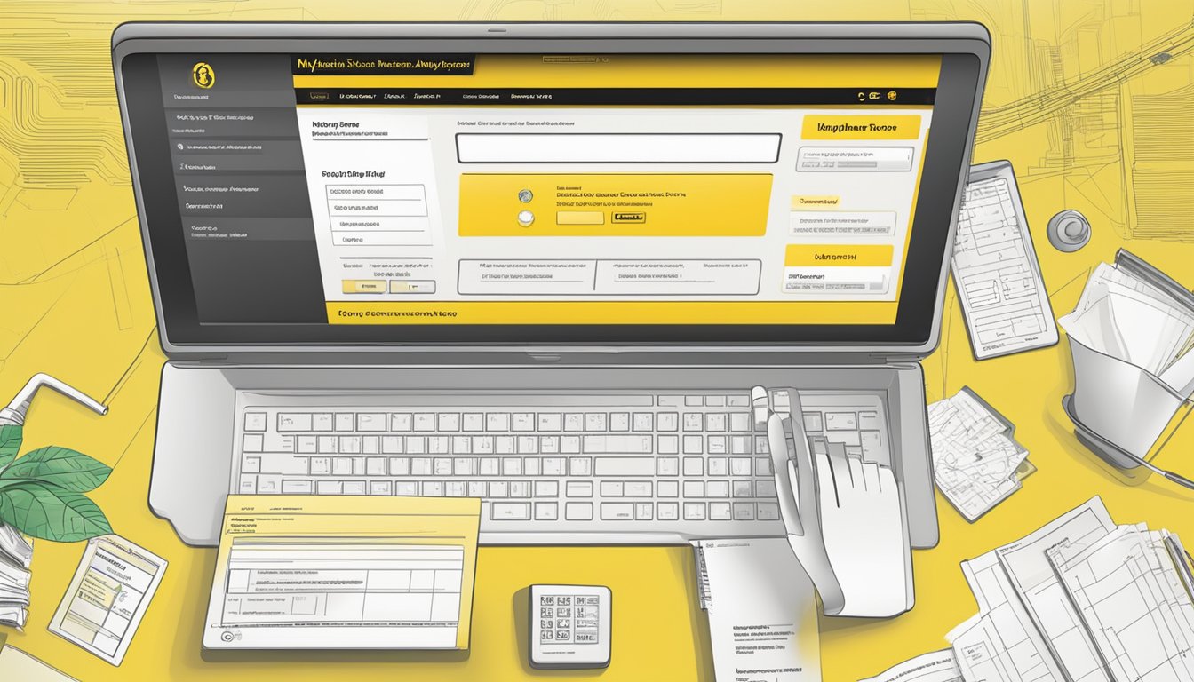 A computer screen displaying the Maybank website with the online application form for a savings account in Singapore