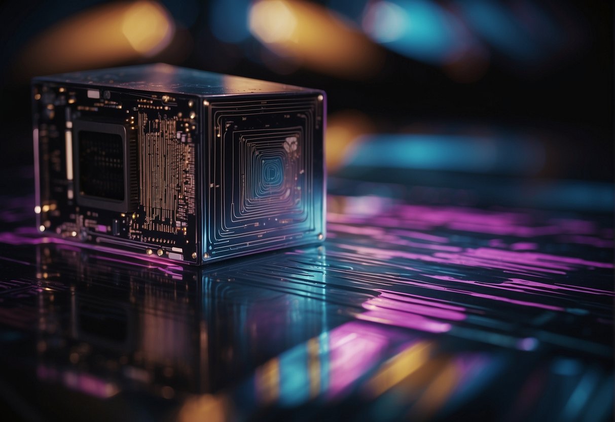 An AI program generates digital brushstrokes on a blank canvas, interpreting input prompts to create a unique piece of art