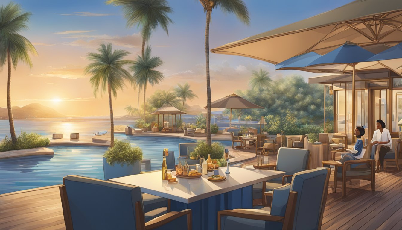 The scene showcases a luxurious setting with a citi premiermiles card surrounded by travel-related perks and privileges