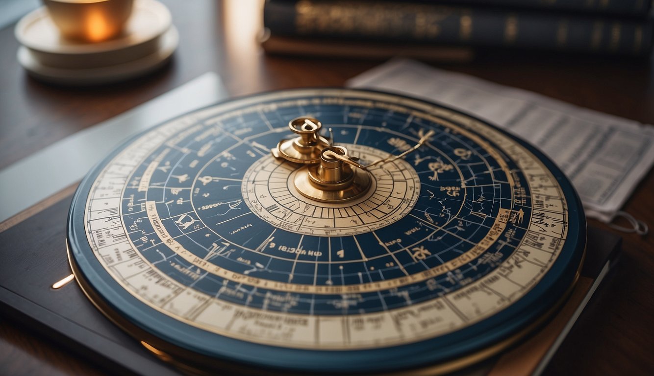 Astrological charts being analyzed for romantic relationship impact
