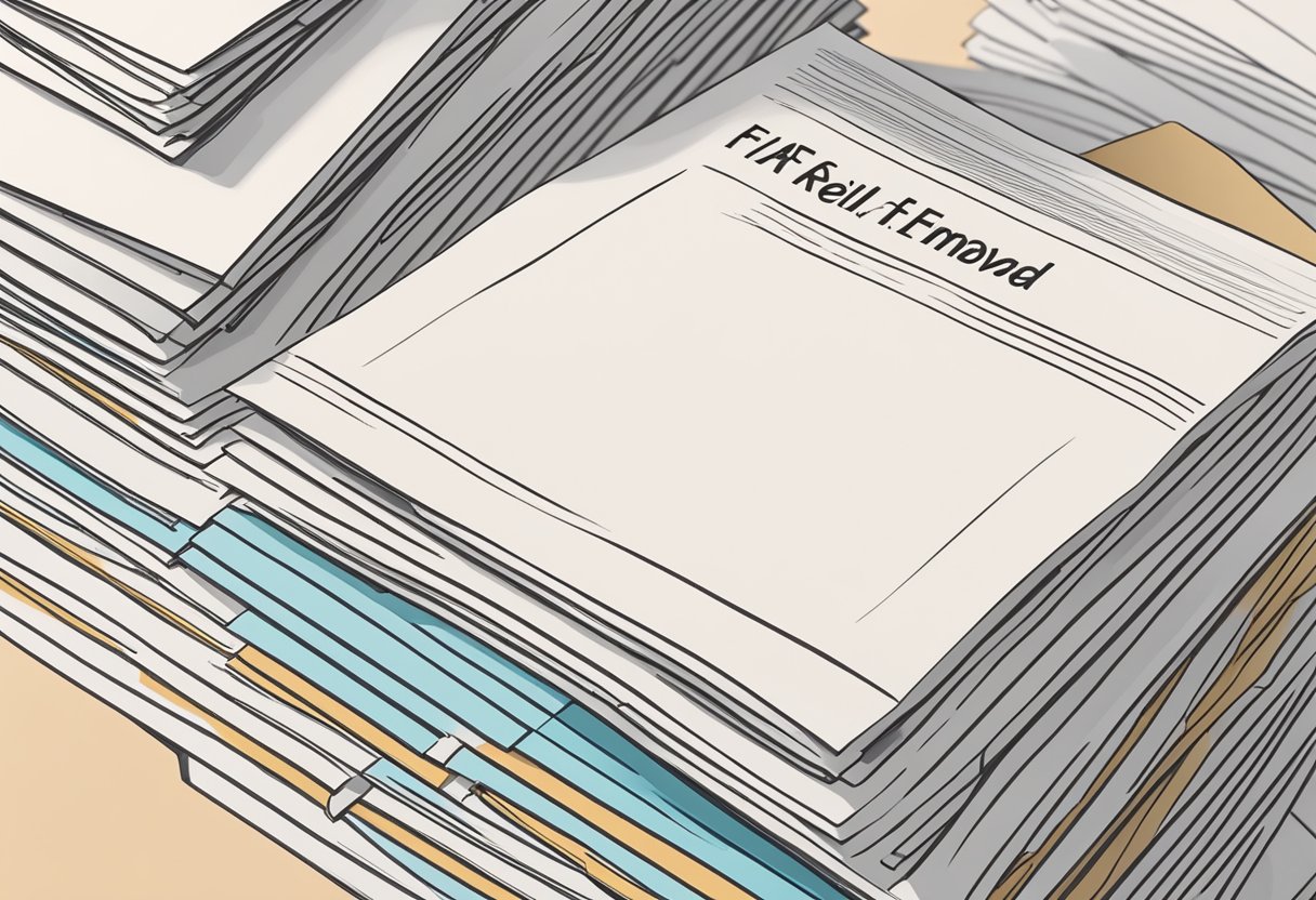 A stack of FAQ documents on FFCRA and COVID relief fund for self-employed individuals