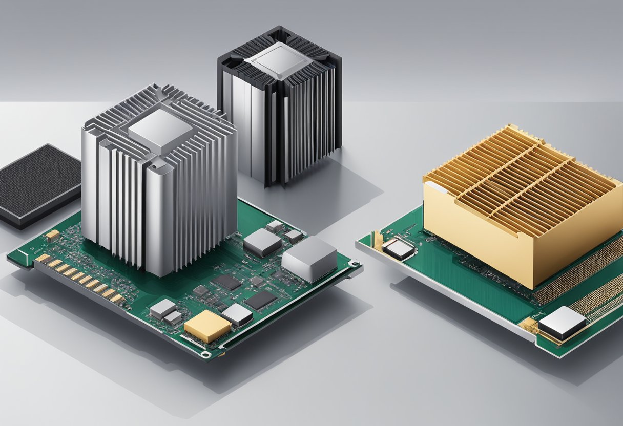 A boxed processor sits neatly packaged, while a tray OEM processor is displayed without packaging