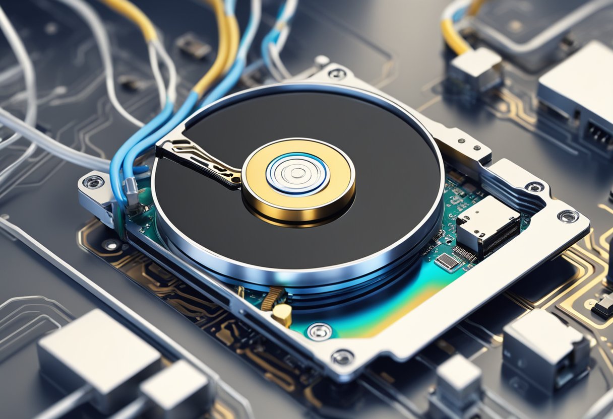 CPU connects to hard disk, sending and receiving data directly