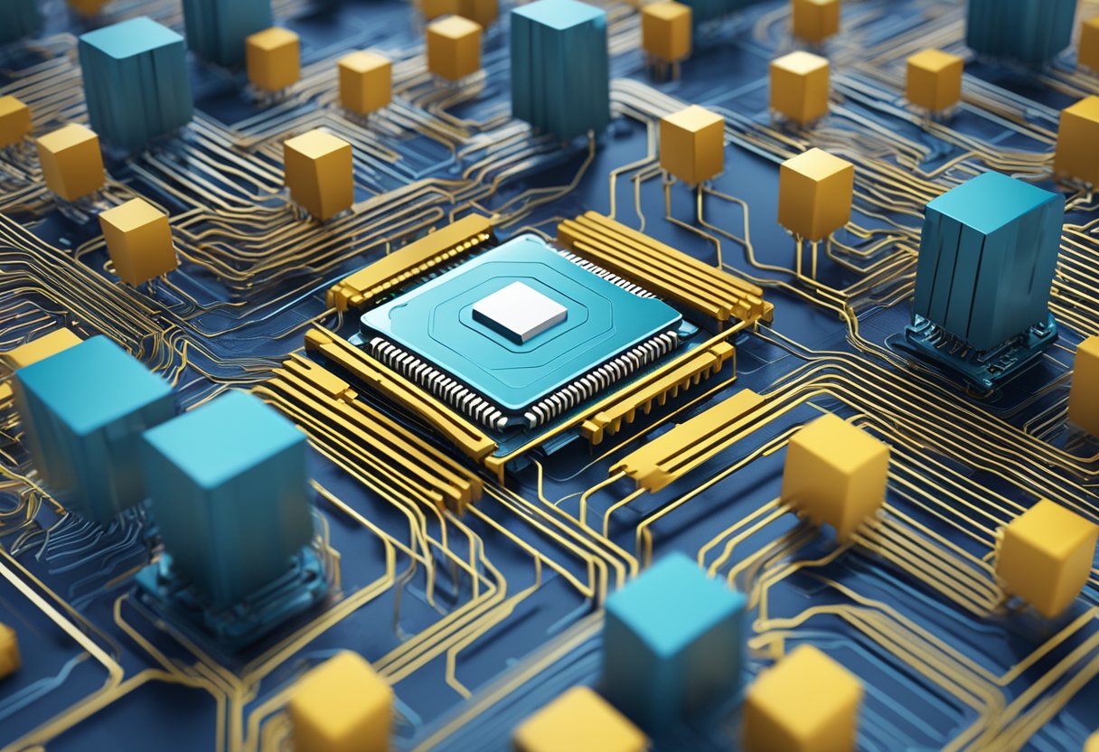 A CPU with visible data packets being lost, causing disruption