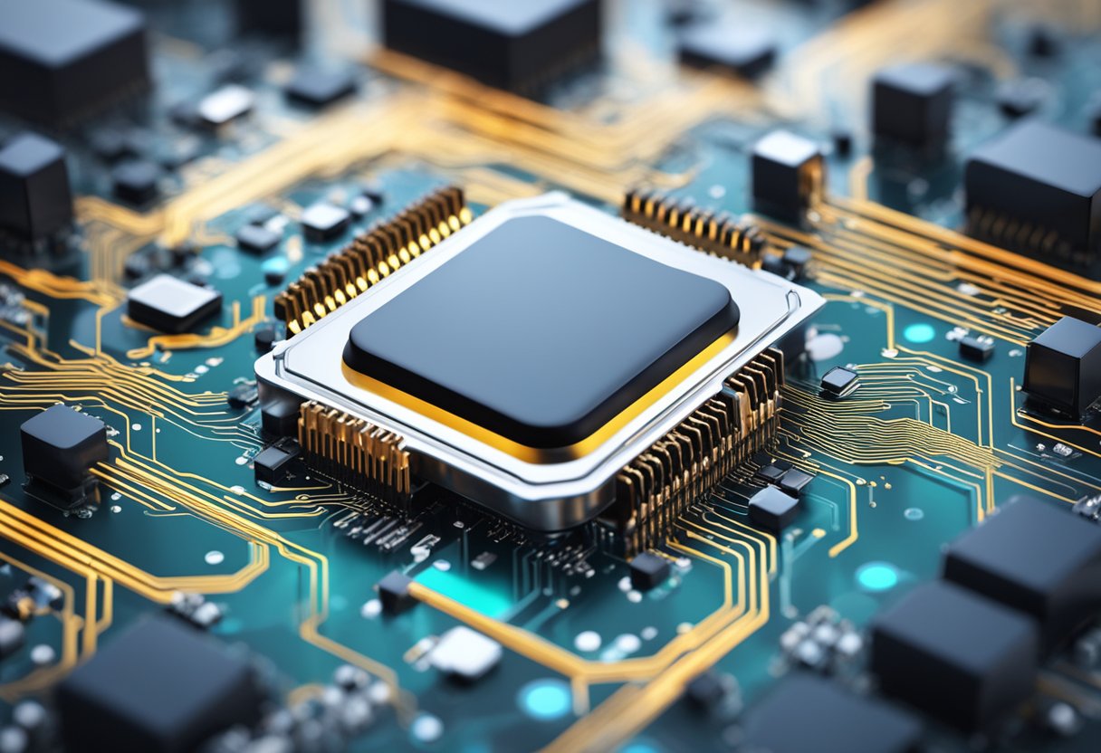 A CPU and memory depicted as interconnected components with data flowing between them