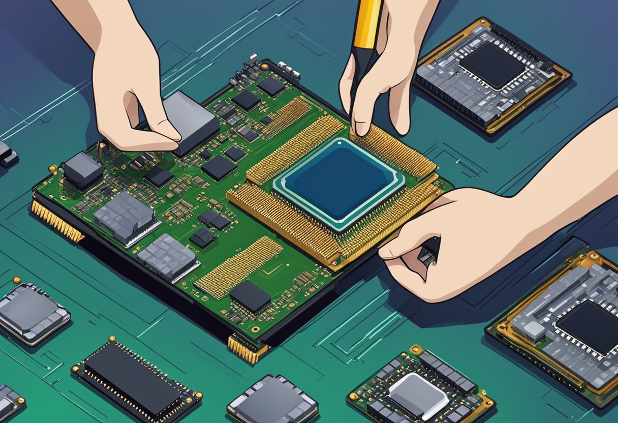 The CPU and motherboard are being inspected for compatibility. The question of changing the CPU is being considered