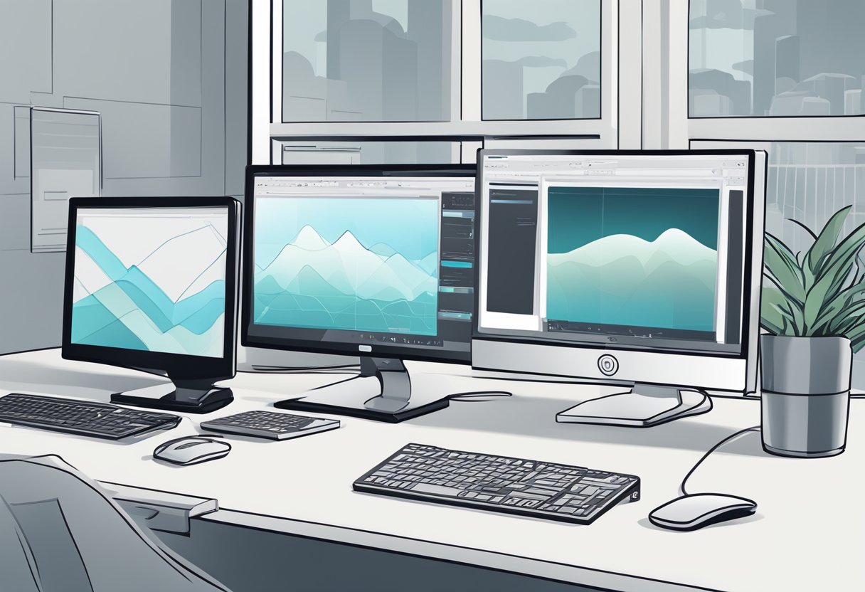 A monitor connected to various devices without a CPU