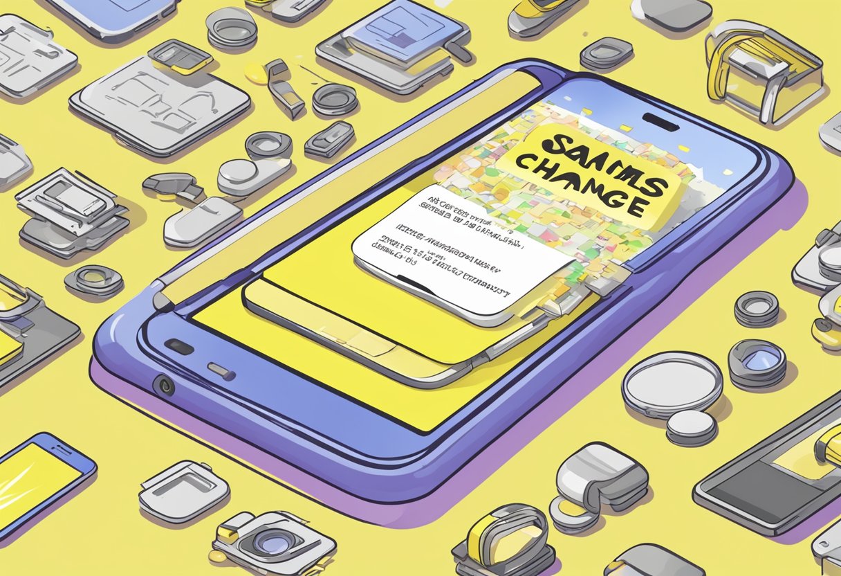 A smartphone with the Snapchat app open, displaying the username field with the message "Usernames can't change."