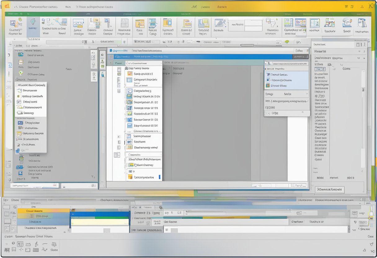 A computer screen with the Outlook application open, showing the options to adjust font size