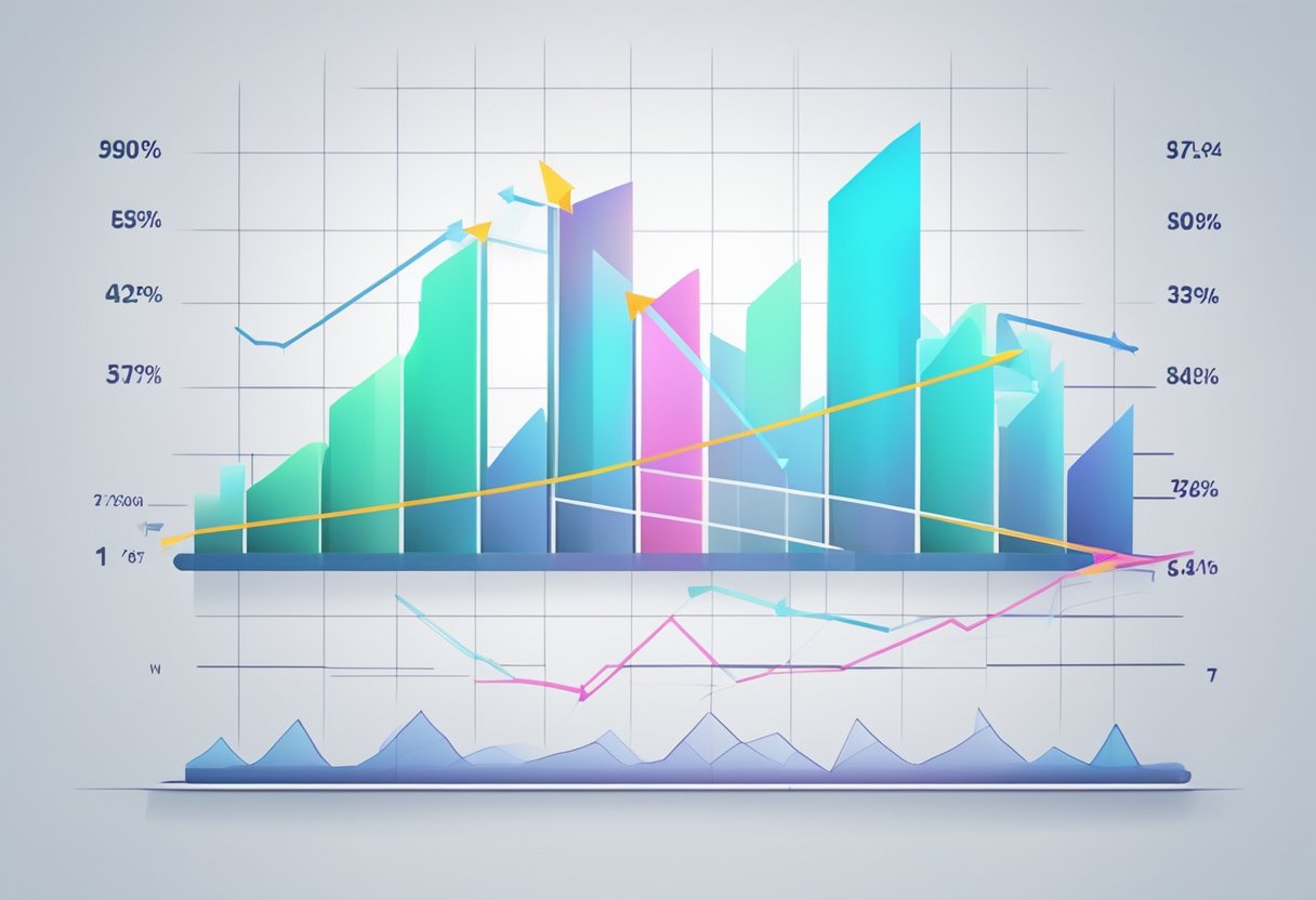 Market analysis charts show rising CPU prices. Trend lines point upwards. Data points indicate increasing costs