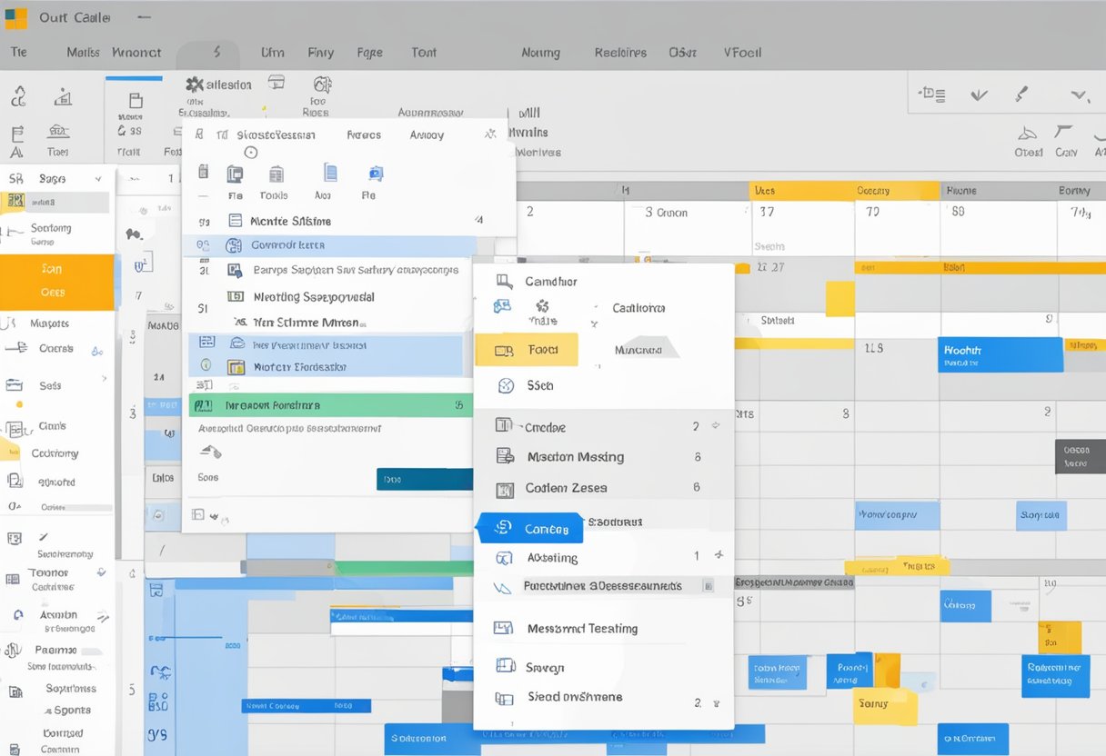 Outlook calendar screen with "Convert to Teams Meeting" option highlighted