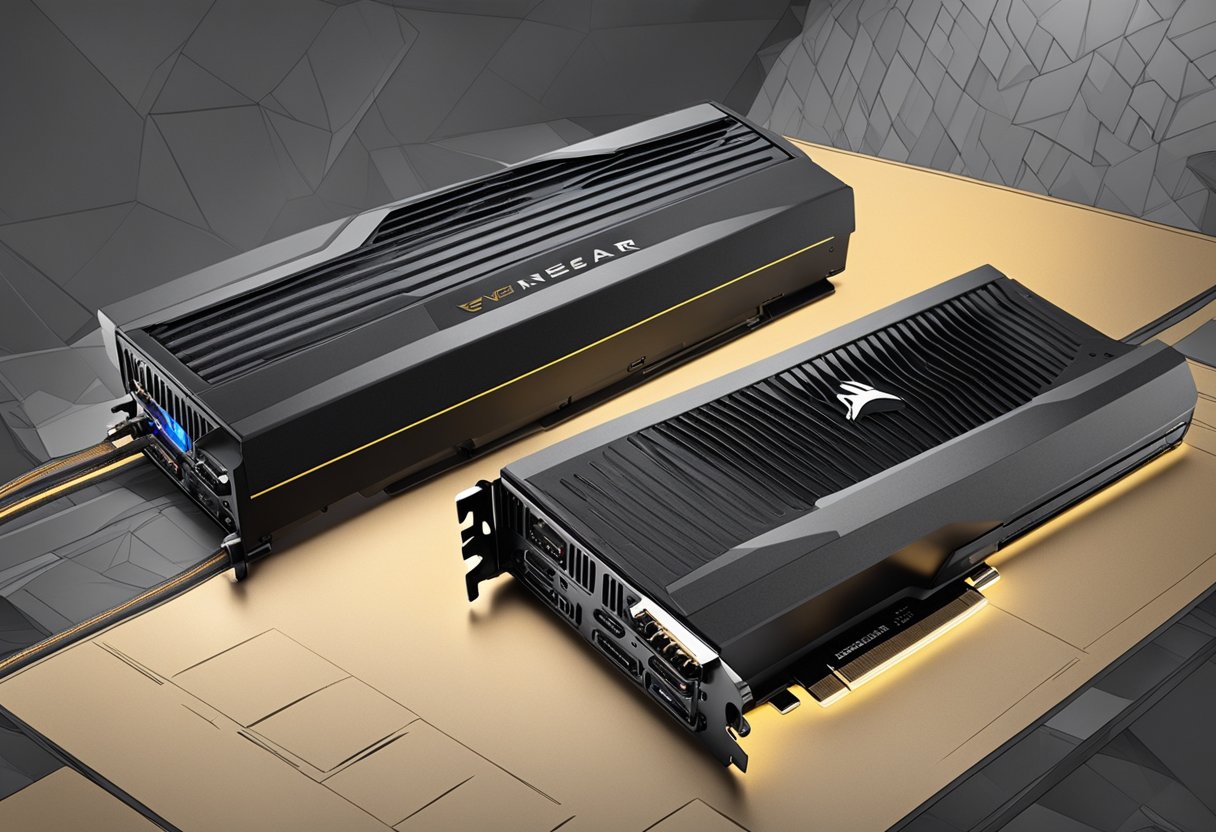 The Corsair Dominator and Vengeance Series are displayed side by side, showcasing their sleek and powerful designs. The Dominator exudes a sense of authority, while the Vengeance Pro exudes a more aggressive and dynamic presence