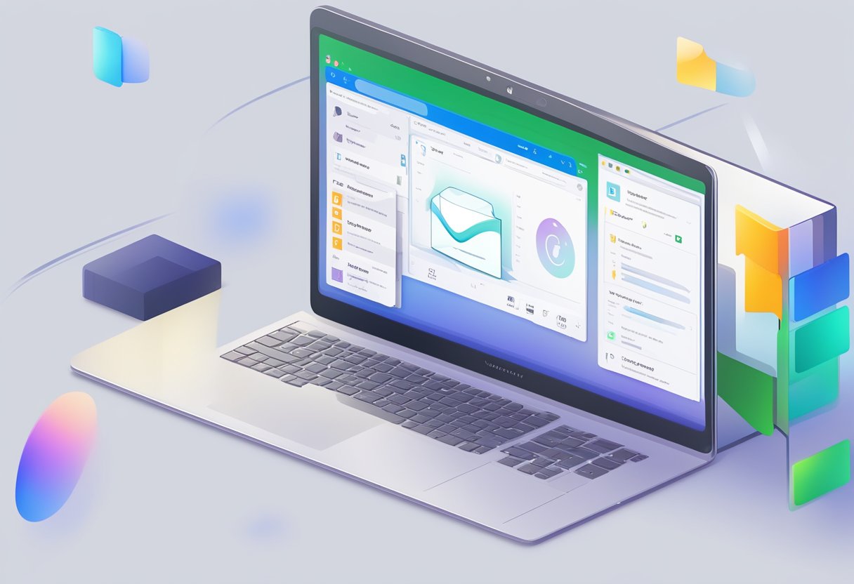 A computer screen showing a file being dragged and dropped, with an option to disable accidental drag and drop highlighted in Windows 11 settings
