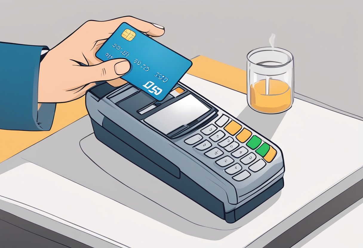 A credit card being used for small, regular purchases, with on-time payments and low utilization, to build credit