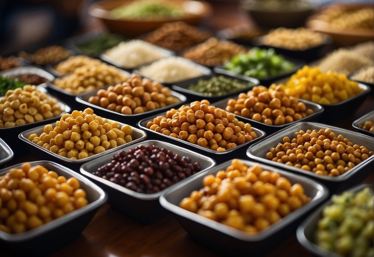 A variety of chickpea dishes from around the world are displayed, showcasing different cultural cuisines. The question "Are chickpeas gluten-free?" is written in bold lettering