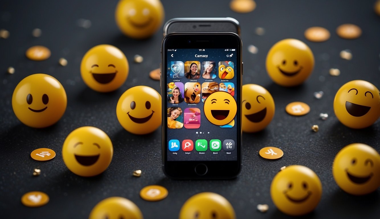 A phone screen shows a lively text conversation between two friends, with emojis, jokes, and shared interests. The messages are filled with excitement and anticipation, conveying a strong bond and genuine connection