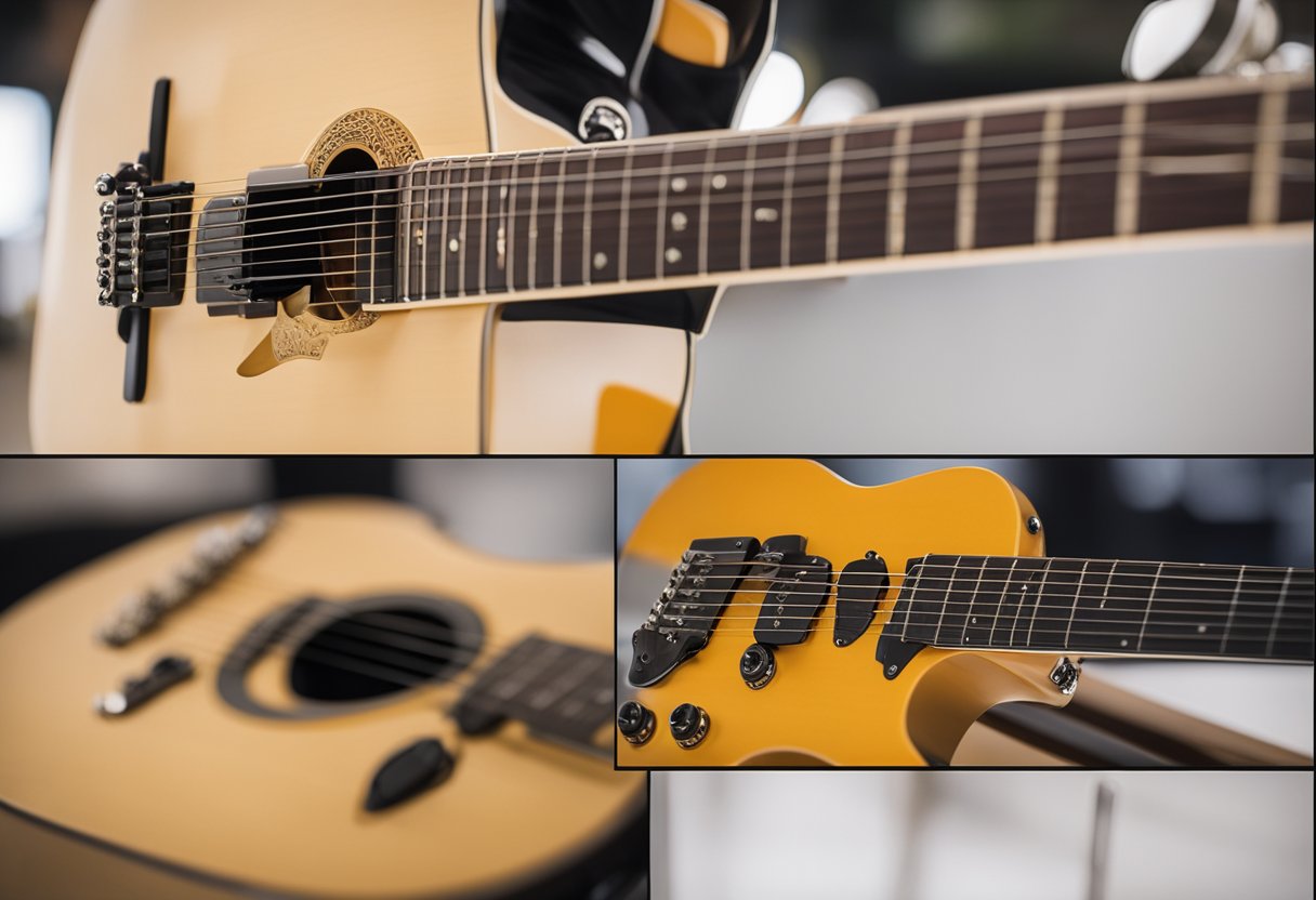 A comparison of Giannini S14 guitar with other guitars, showcasing its quality and features