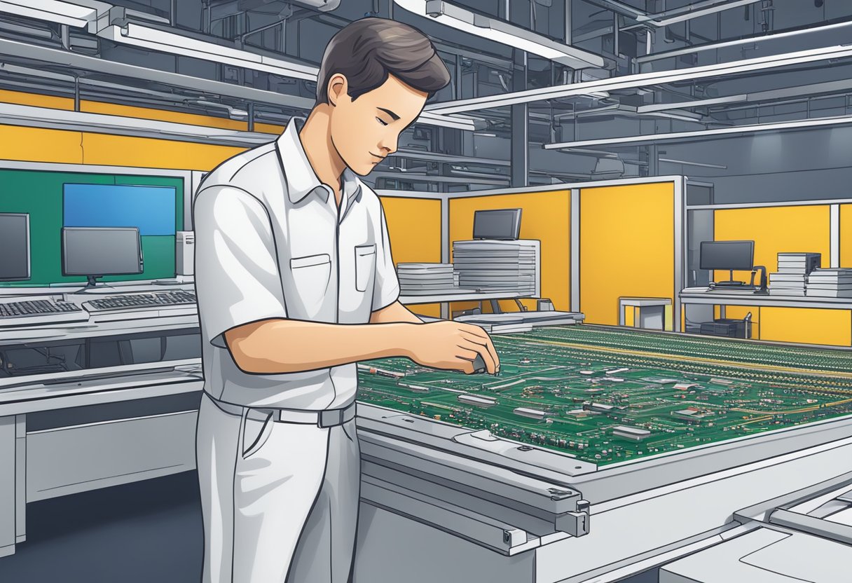 A person selecting a contract manufacturer for PCB assembly