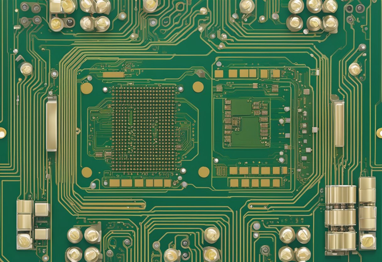 A close-up view of a flexible PCB assembly, showing the intricate layout of the flexible circuit board and its components