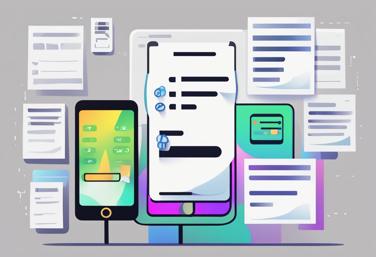 A sheet of paper with a list of Discord backup codes, a smartphone displaying an error message, and a frustrated expression
