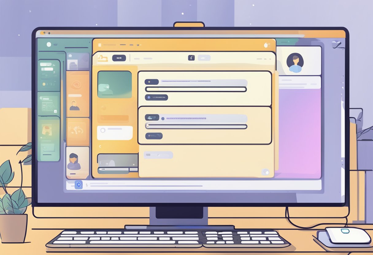 A computer screen with a Discord interface open, showing a notification for a friend request with an error message indicating that the request is not working