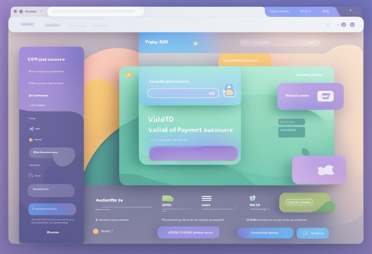 A computer screen shows "Invalid Payment Source" message on Discord Nitro subscription page