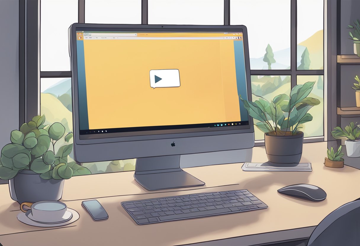 A computer screen displays the Discord app with a YouTube link, but the preview feature is not functioning, leaving the screen blank