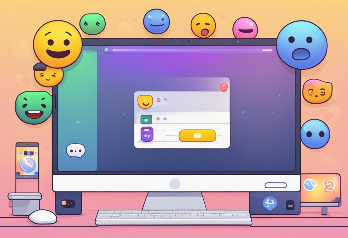 A computer screen showing the Discord interface with a message and a row of reaction emojis, but the emojis are not lighting up or responding when clicked