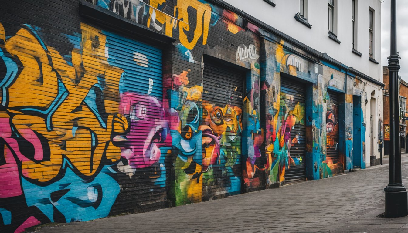 Colorful street art adorns the walls of Limerick City, reflecting its vibrant history and culture. From bold murals to intricate graffiti, the city's streets are alive with artistic expression