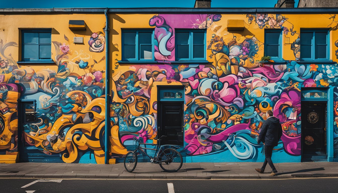 Colorful murals line the streets of Limerick, showcasing the diverse and vibrant street art scene. Bold designs and intricate details create a visually captivating environment for local and visiting artists to explore and draw inspiration from