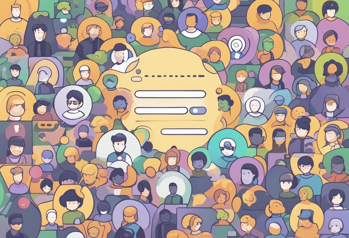 A computer screen shows a Discord chat with various usernames and avatars. The usernames are updated, indicating activity and engagement within the platform