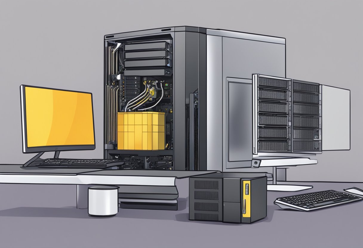 A computer's APU and GPU collaborate, with the APU handling general tasks and the GPU managing graphics