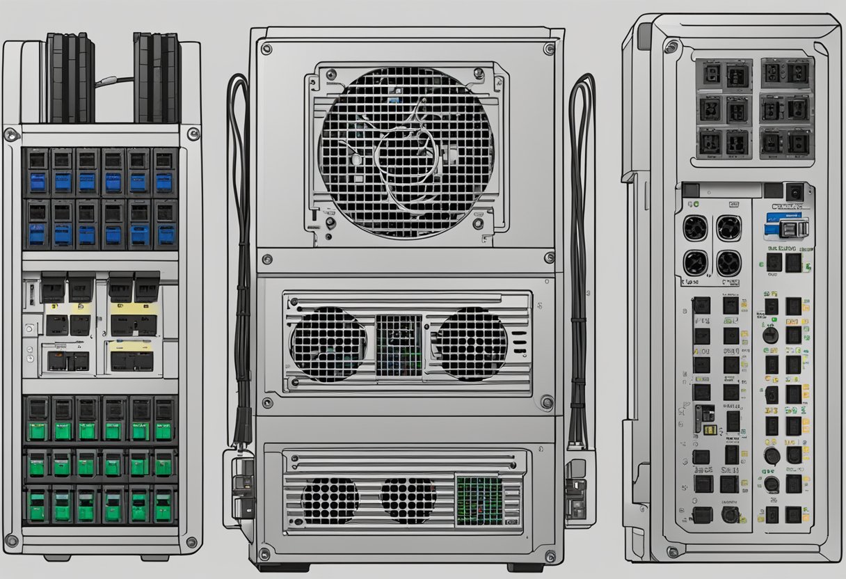 A modular PSU with cables spread out, showing the different connectors and lengths
