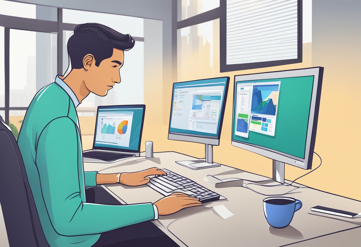 A computer screen displaying a file being dragged, but not dropping into a folder on the Windows 10 desktop. A frustrated user tries multiple times without success