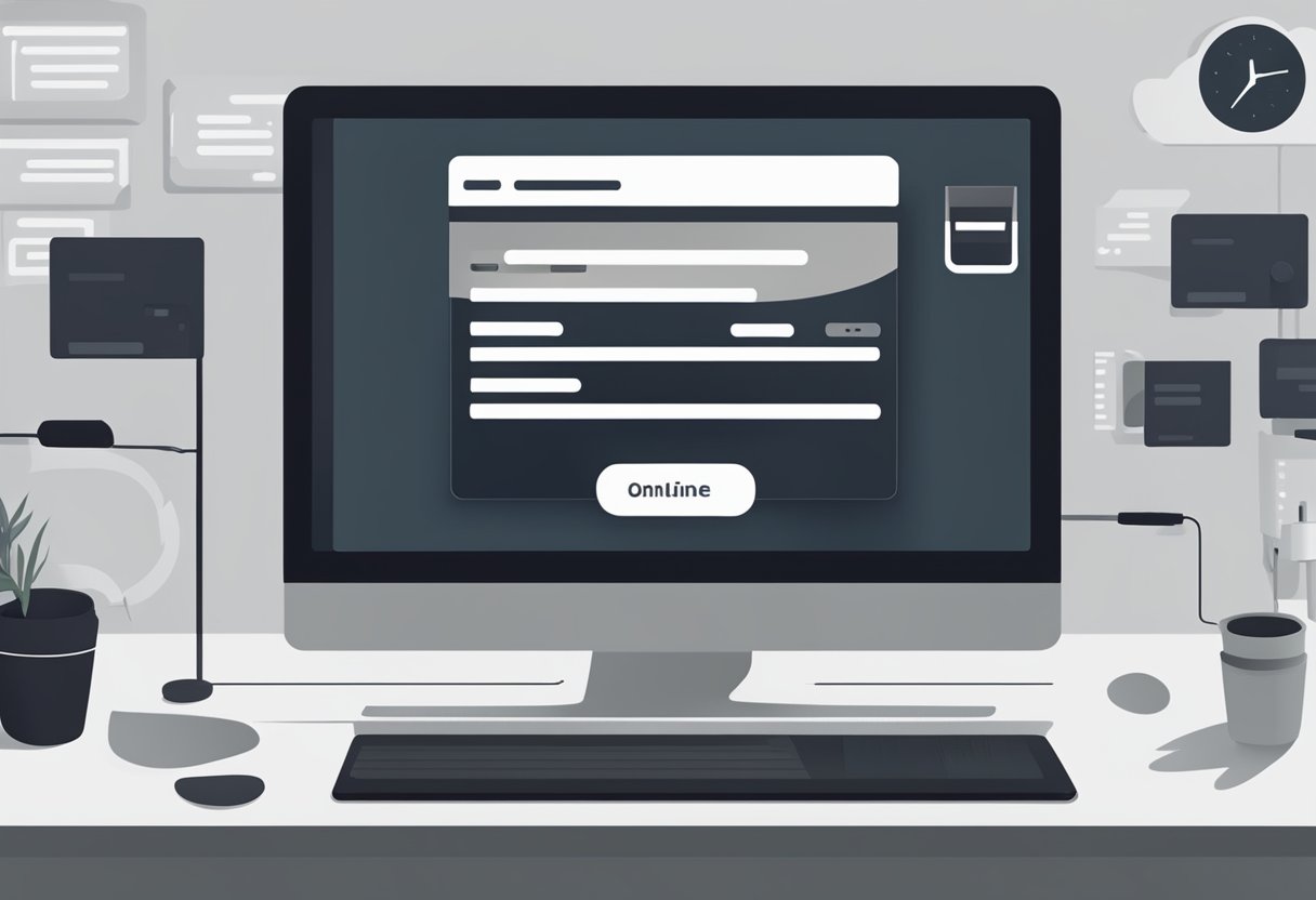 A computer screen displaying Word Online with the dark mode activated