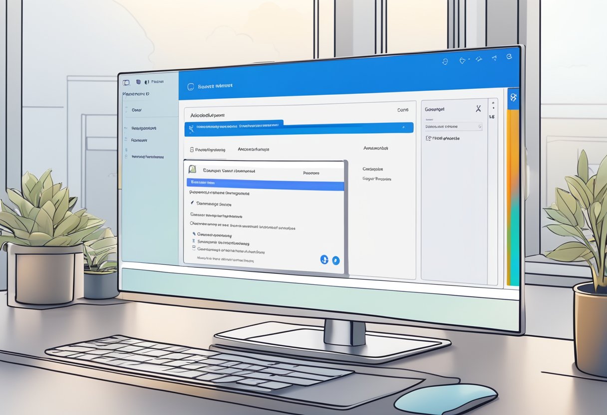 A computer screen displaying the Windows 11 settings menu with an option to enable or disable User Account Control highlighted